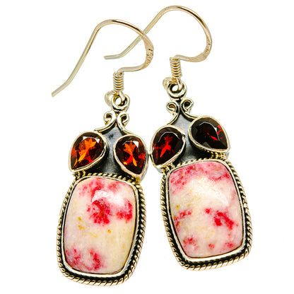 Thulite Earrings handcrafted by Ana Silver Co - EARR415188