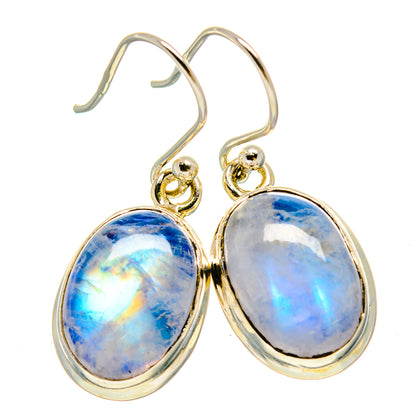 Rainbow Moonstone Earrings handcrafted by Ana Silver Co - EARR415190