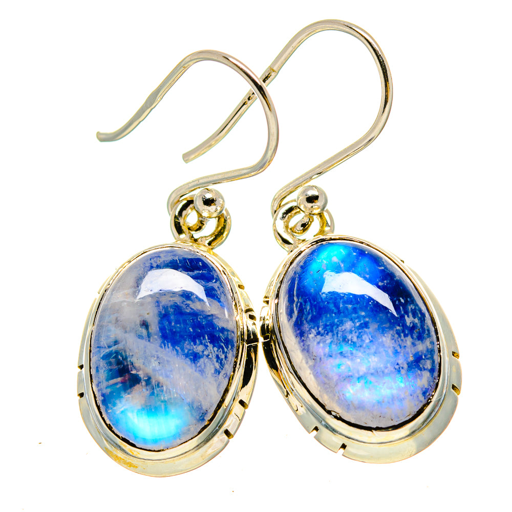 Rainbow Moonstone Earrings handcrafted by Ana Silver Co - EARR415194