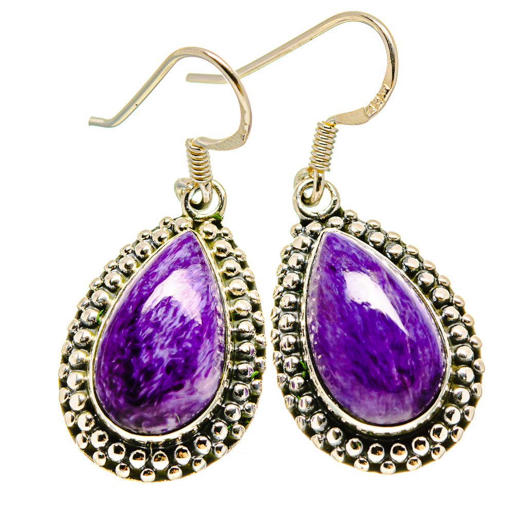 Charoite Earrings handcrafted by Ana Silver Co - EARR415198