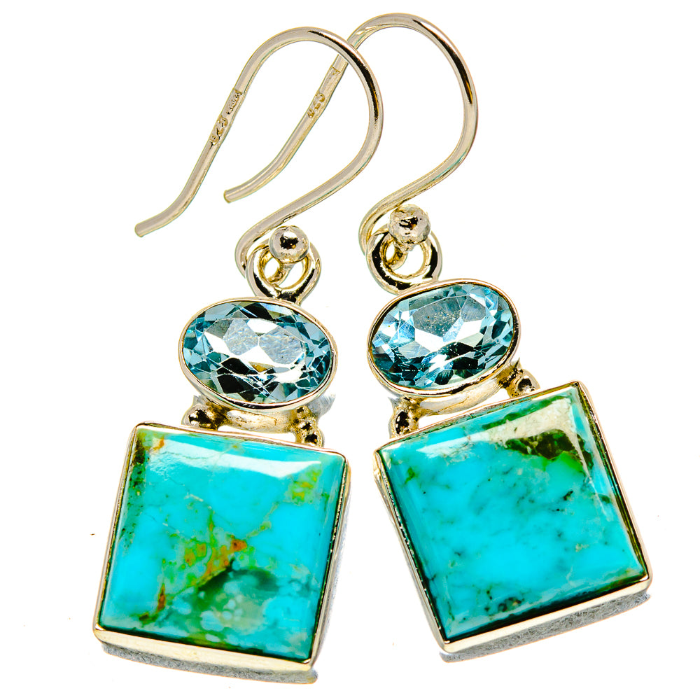 Arizona Turquoise Earrings handcrafted by Ana Silver Co - EARR415201