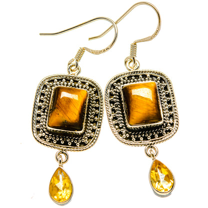 Tiger Eye Earrings handcrafted by Ana Silver Co - EARR415209