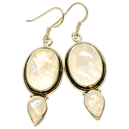 Rainbow Moonstone Earrings handcrafted by Ana Silver Co - EARR415220