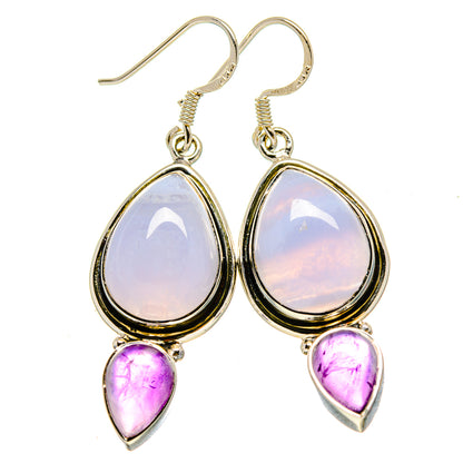 Blue Lace Agate Earrings handcrafted by Ana Silver Co - EARR415229