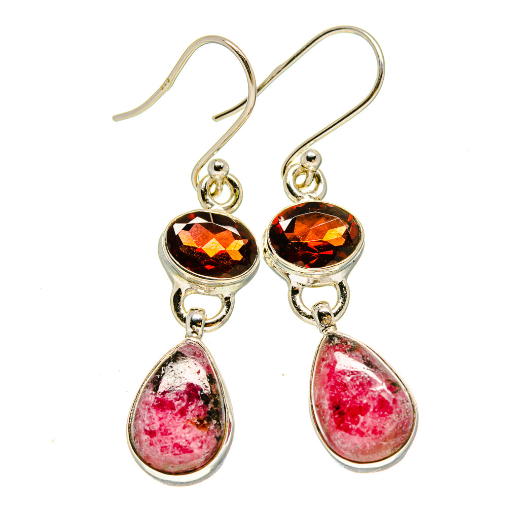 Rhodonite Earrings handcrafted by Ana Silver Co - EARR415236