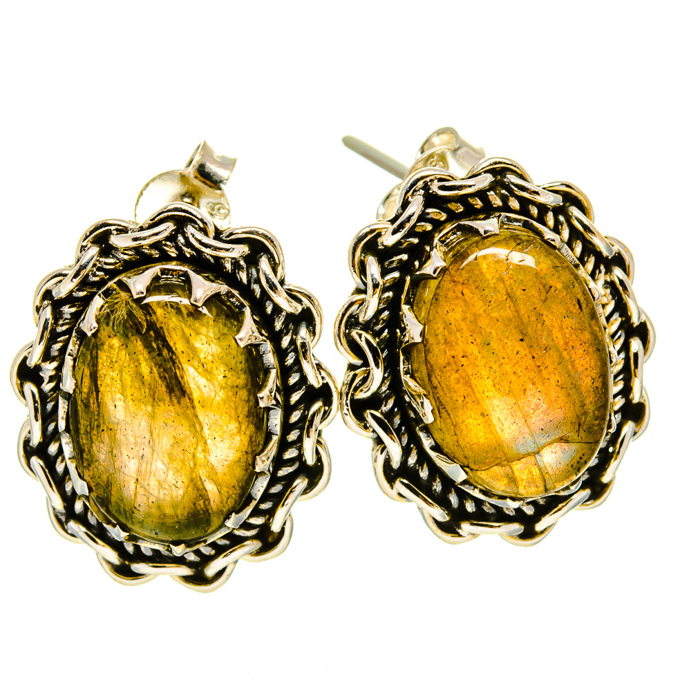 Labradorite Earrings handcrafted by Ana Silver Co - EARR415251