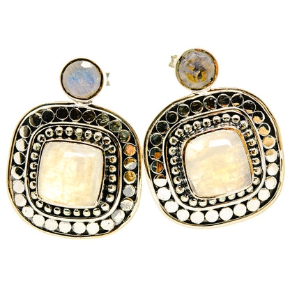 Rainbow Moonstone Earrings handcrafted by Ana Silver Co - EARR415252