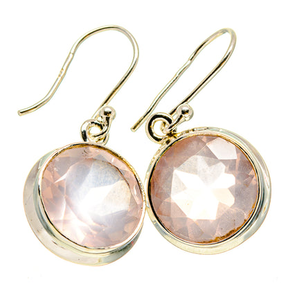 Rose Quartz Earrings handcrafted by Ana Silver Co - EARR415257
