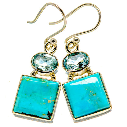 Arizona Turquoise Earrings handcrafted by Ana Silver Co - EARR415258