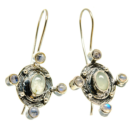 Rainbow Moonstone Earrings handcrafted by Ana Silver Co - EARR415259