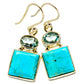 Arizona Turquoise Earrings handcrafted by Ana Silver Co - EARR415266