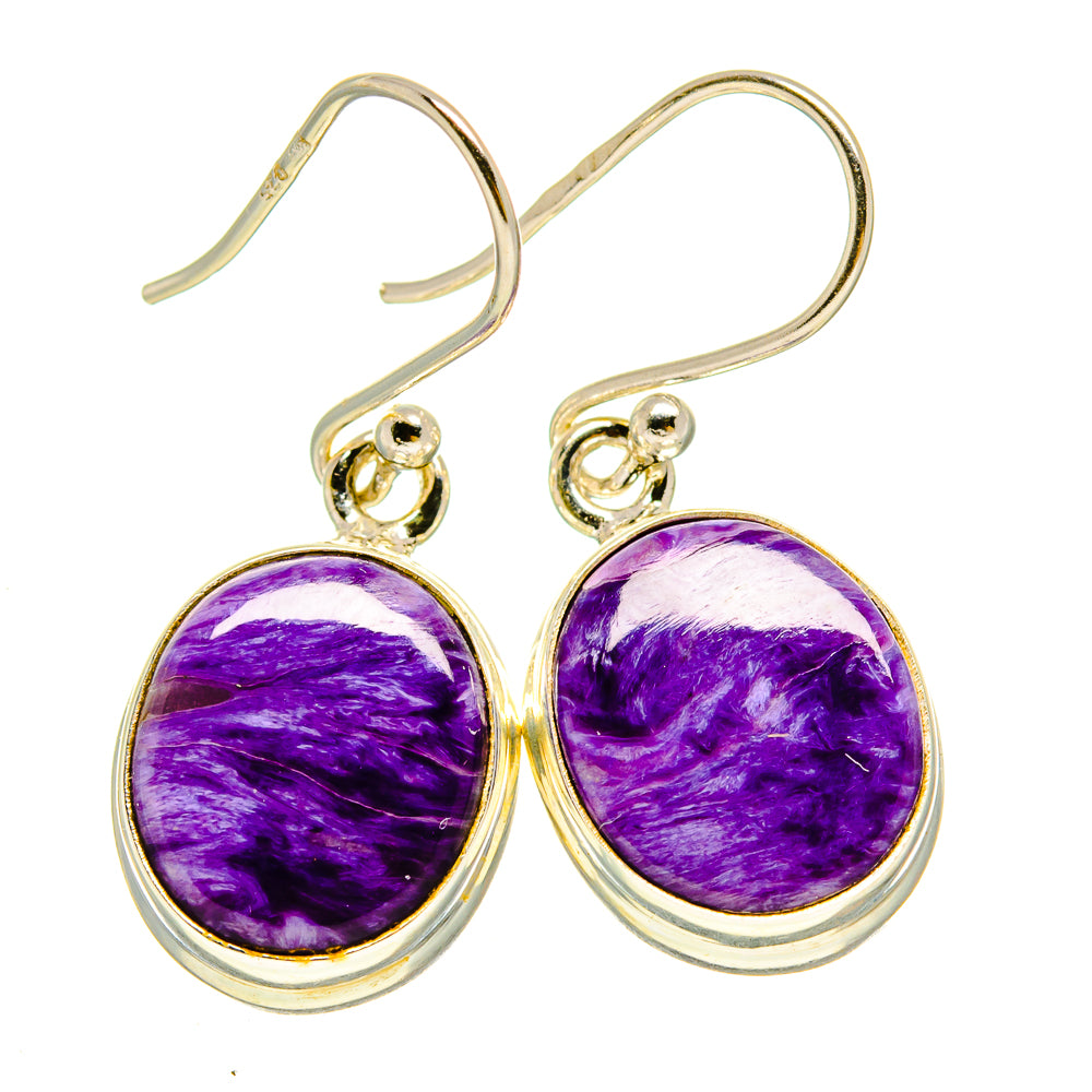 Charoite Earrings handcrafted by Ana Silver Co - EARR415269