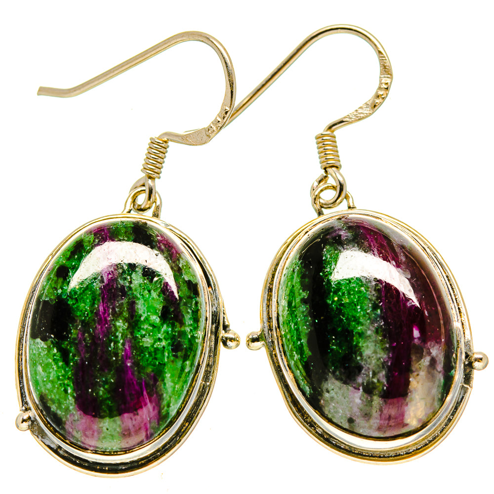 Ruby Zoisite Earrings handcrafted by Ana Silver Co - EARR415272