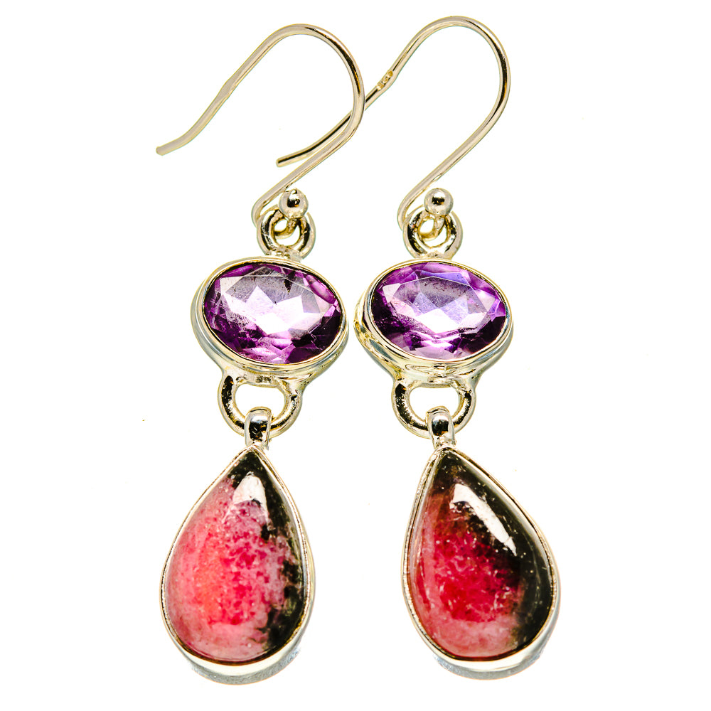 Rhodonite Earrings handcrafted by Ana Silver Co - EARR415275