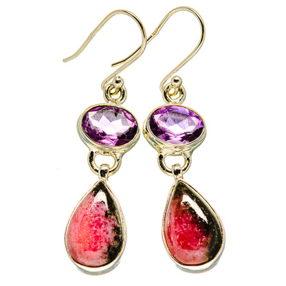 Rhodonite Earrings handcrafted by Ana Silver Co - EARR415275