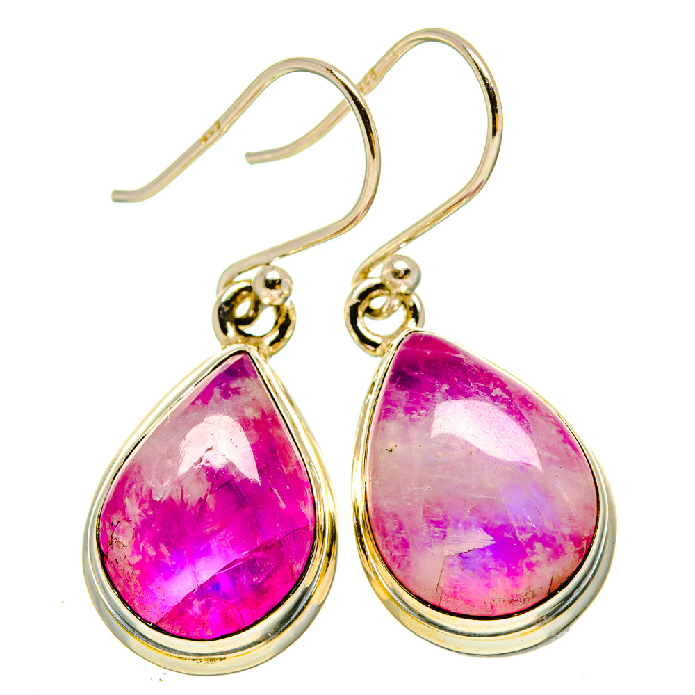 Pink Moonstone Earrings handcrafted by Ana Silver Co - EARR415284