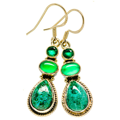 Chrysocolla Earrings handcrafted by Ana Silver Co - EARR415288