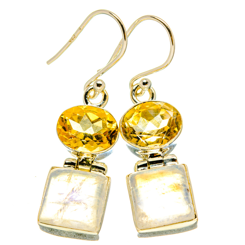 Rainbow Moonstone Earrings handcrafted by Ana Silver Co - EARR415290