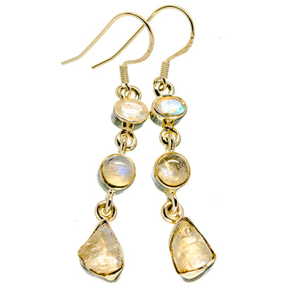 Rainbow Moonstone Earrings handcrafted by Ana Silver Co - EARR415292