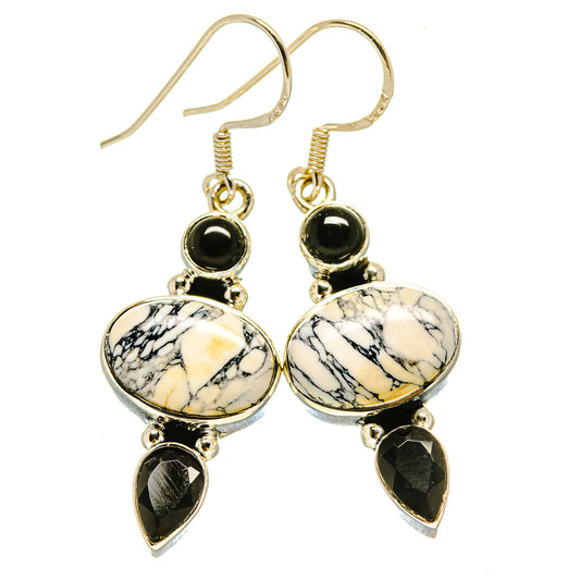 Howlite Earrings handcrafted by Ana Silver Co - EARR415315