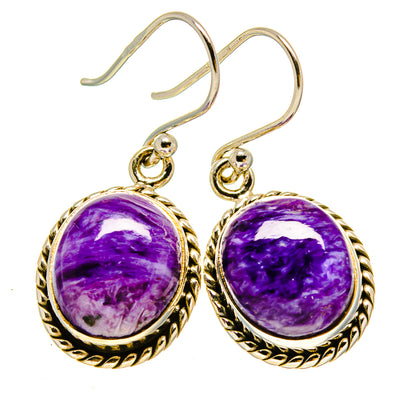 Charoite Earrings handcrafted by Ana Silver Co - EARR415329