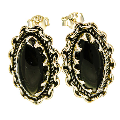 Black Onyx Earrings handcrafted by Ana Silver Co - EARR415337