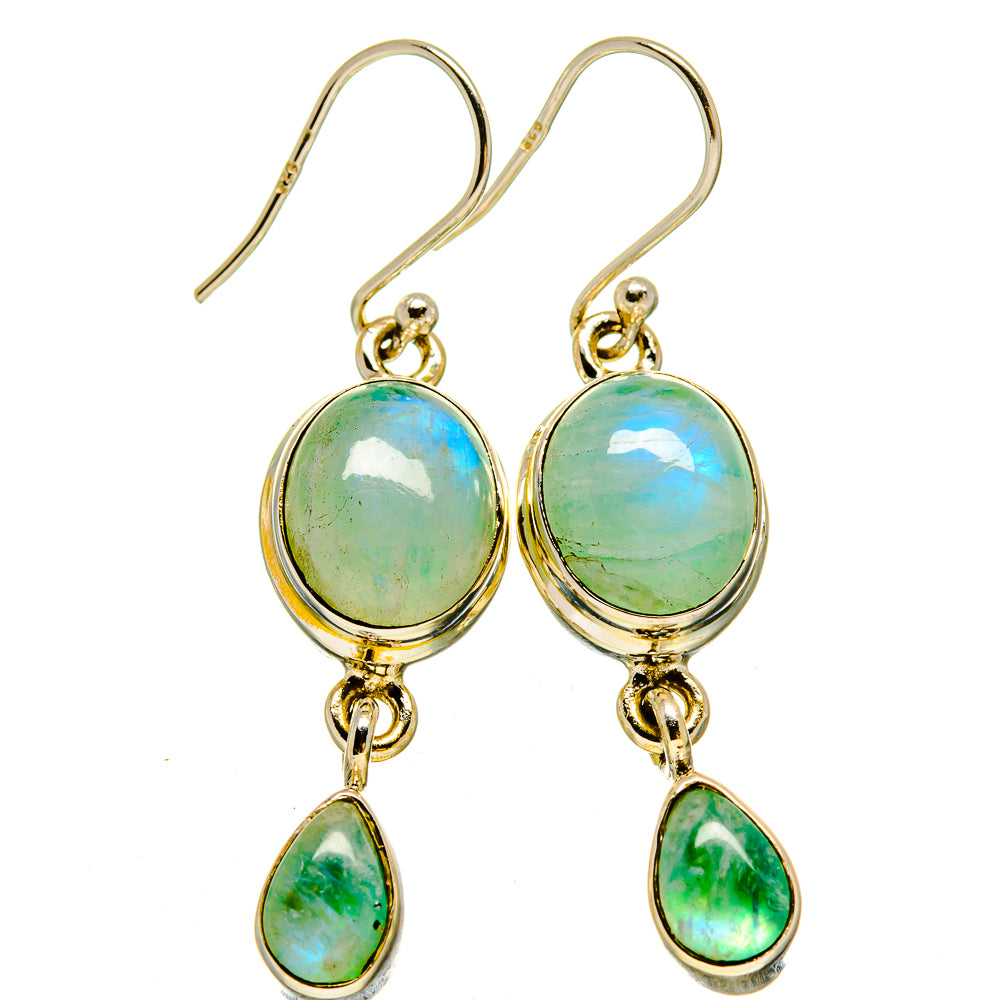 Green Moonstone Earrings handcrafted by Ana Silver Co - EARR415346