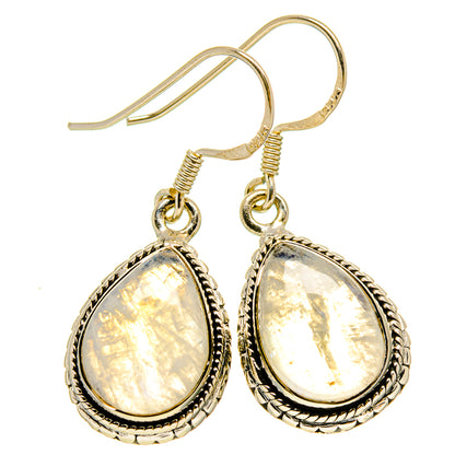 Rainbow Moonstone Earrings handcrafted by Ana Silver Co - EARR415349