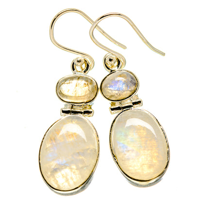 Rainbow Moonstone Earrings handcrafted by Ana Silver Co - EARR415350