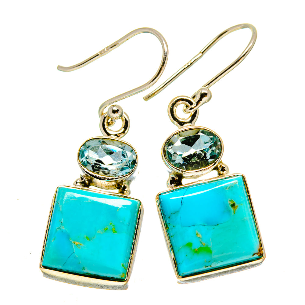 Arizona Turquoise Earrings handcrafted by Ana Silver Co - EARR415353
