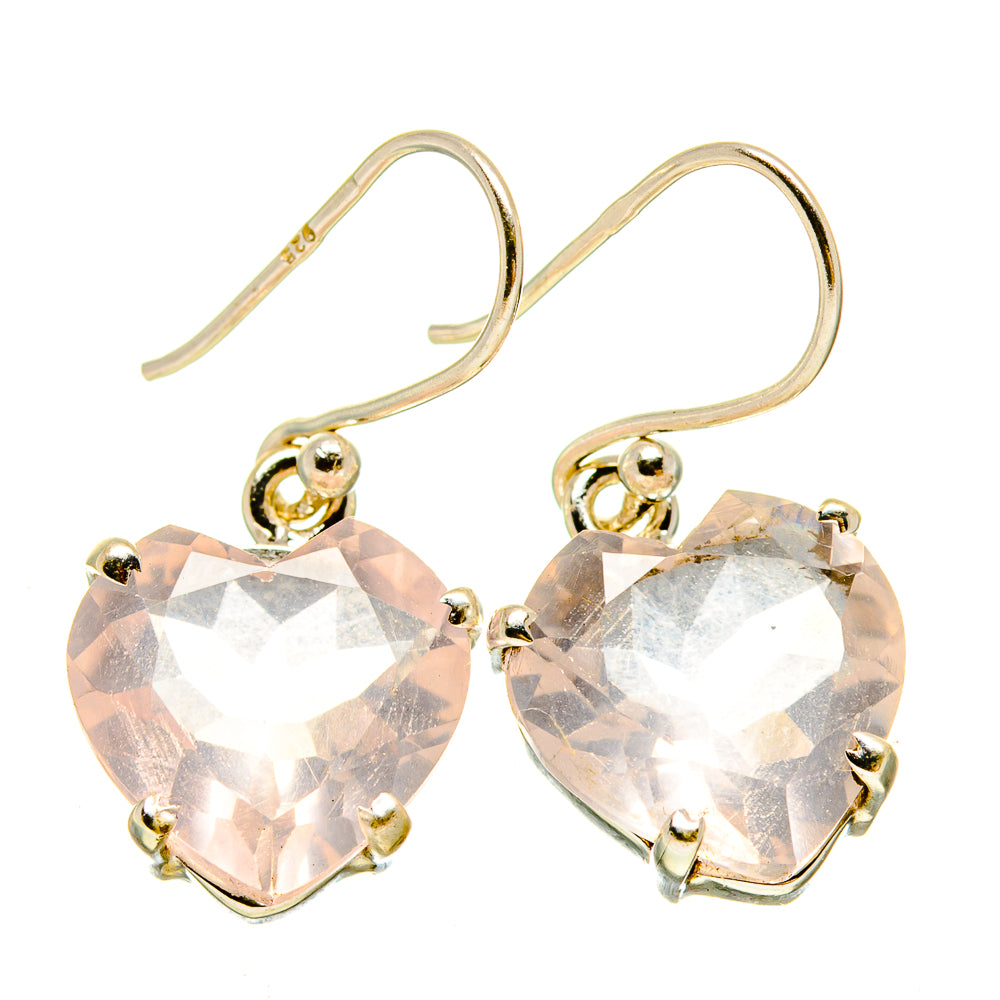 Rose Quartz Earrings handcrafted by Ana Silver Co - EARR415355