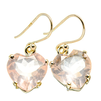 Rose Quartz Earrings handcrafted by Ana Silver Co - EARR415355