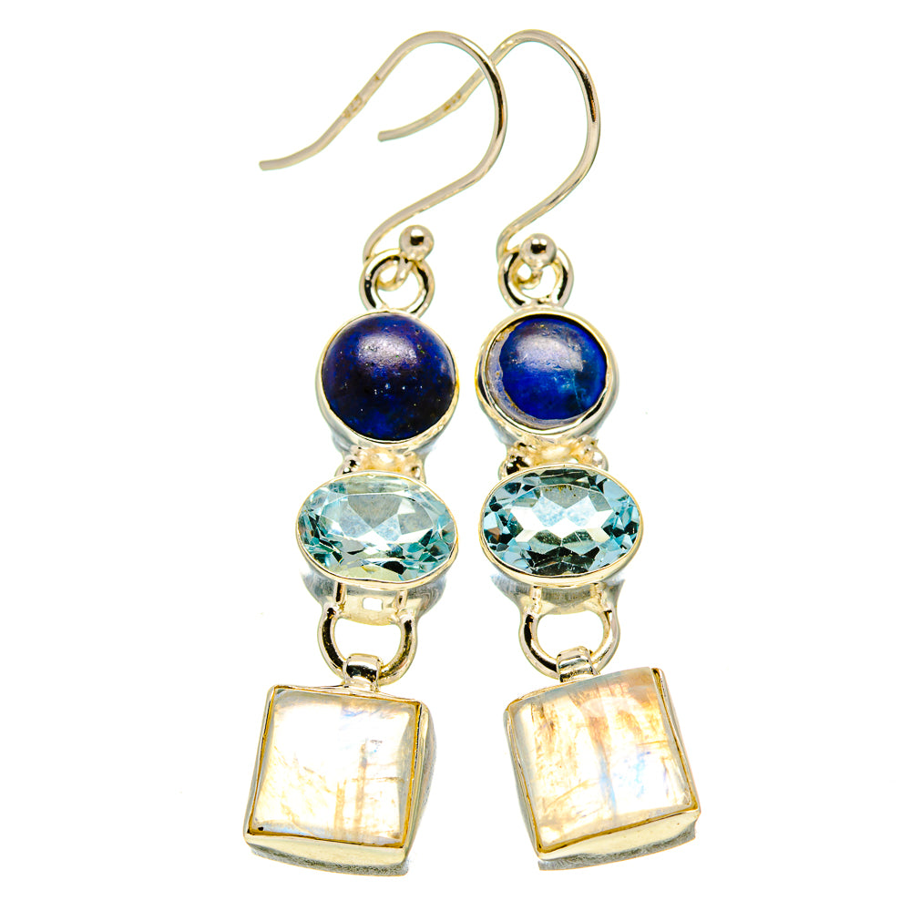 Rainbow Moonstone Earrings handcrafted by Ana Silver Co - EARR415360