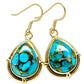 Blue Copper Composite Turquoise Earrings handcrafted by Ana Silver Co - EARR415361