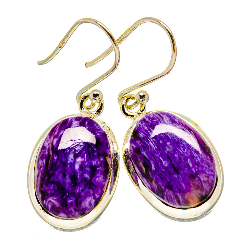 Charoite Earrings handcrafted by Ana Silver Co - EARR415364