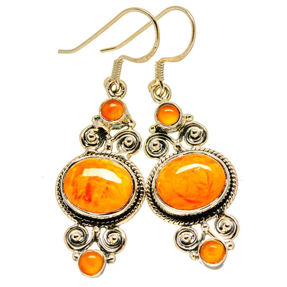 Carnelian Earrings handcrafted by Ana Silver Co - EARR415374