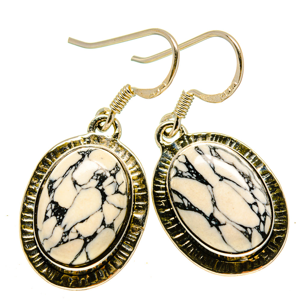 Howlite Earrings handcrafted by Ana Silver Co - EARR415381
