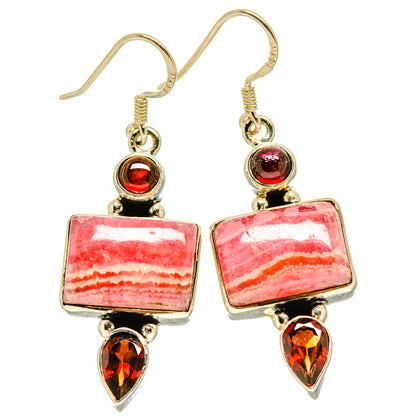 Rhodochrosite Earrings handcrafted by Ana Silver Co - EARR415383