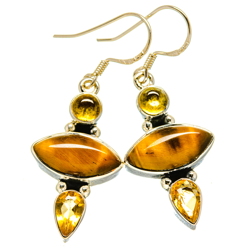 Tiger Eye Earrings handcrafted by Ana Silver Co - EARR415384