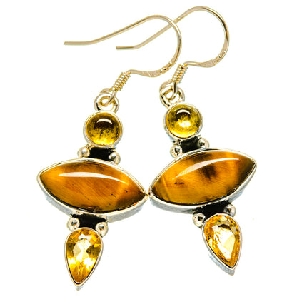 Tiger Eye Earrings handcrafted by Ana Silver Co - EARR415384