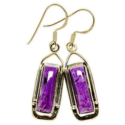 Charoite Earrings handcrafted by Ana Silver Co - EARR415386