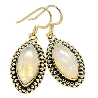 Rainbow Moonstone Earrings handcrafted by Ana Silver Co - EARR415403