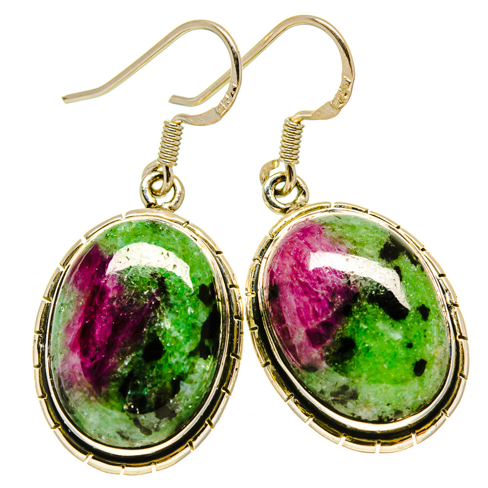 Ruby Zoisite Earrings handcrafted by Ana Silver Co - EARR415404