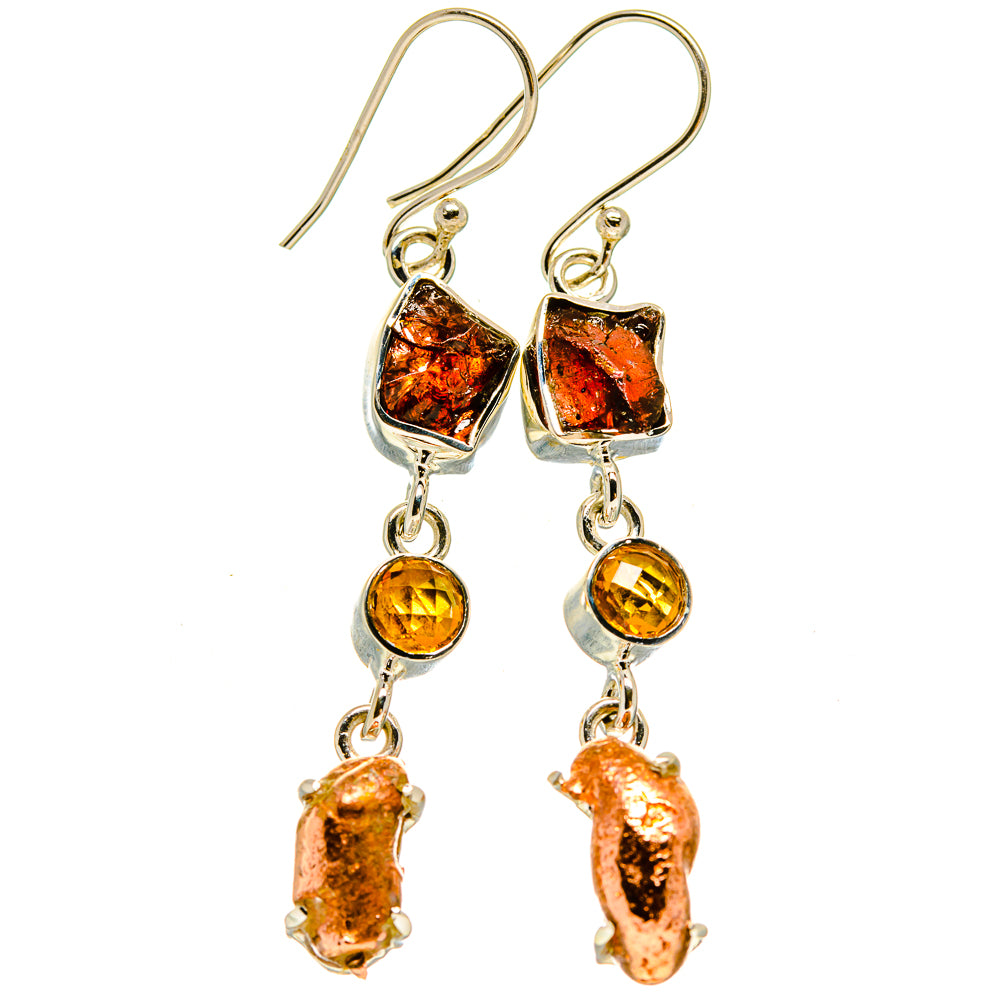 Garnet Earrings handcrafted by Ana Silver Co - EARR415411