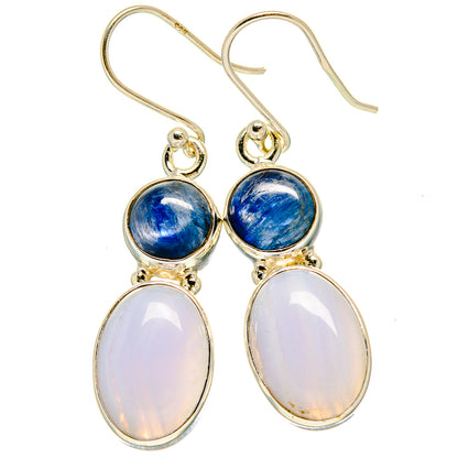Blue Lace Agate Earrings handcrafted by Ana Silver Co - EARR415440