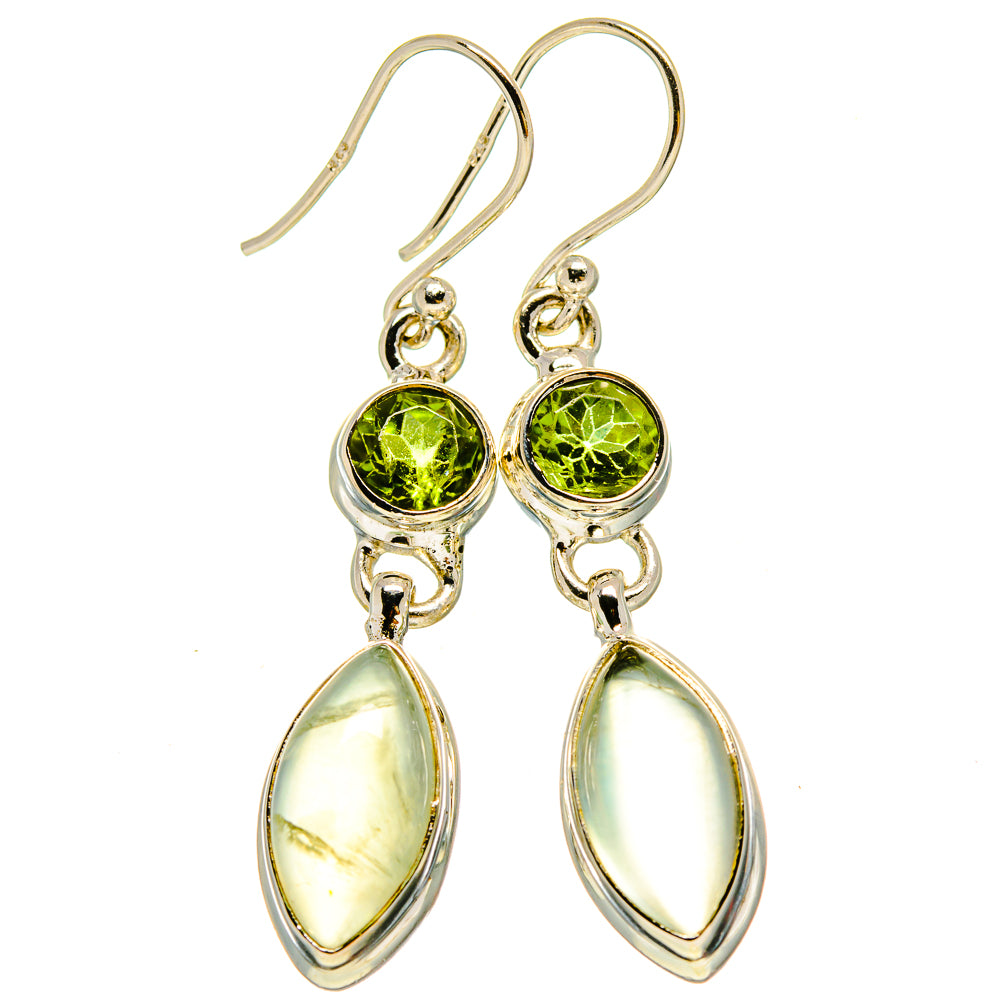 Prehnite Earrings handcrafted by Ana Silver Co - EARR415448