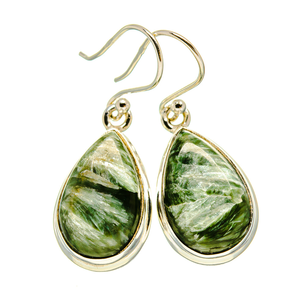 Seraphinite Earrings handcrafted by Ana Silver Co - EARR415465