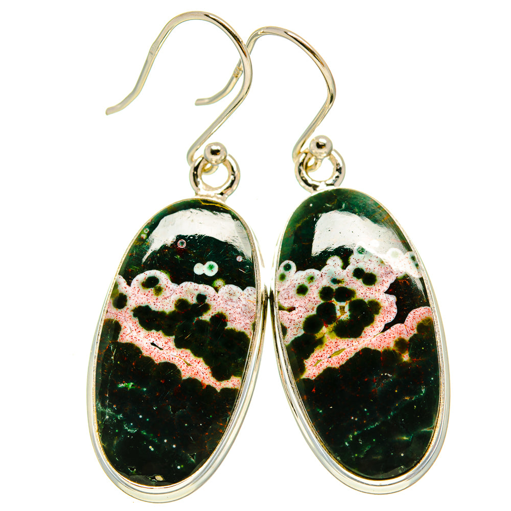 Ocean Jasper Earrings handcrafted by Ana Silver Co - EARR415468