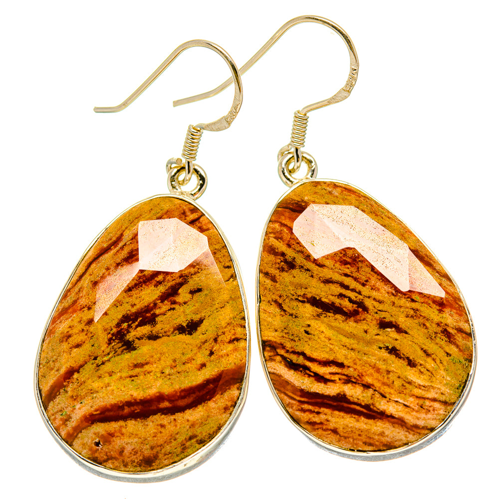 Ocean Jasper Earrings handcrafted by Ana Silver Co - EARR415491