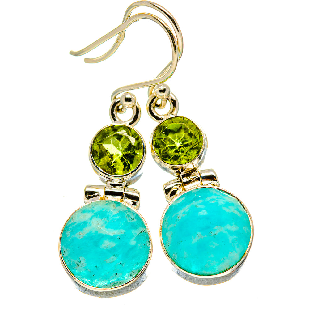 Amazonite Earrings handcrafted by Ana Silver Co - EARR415505